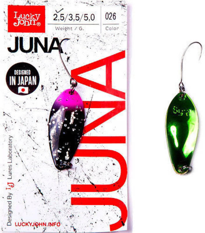 Блесна колеблющаяся Lucky John Juna 30мм, 2,5гр, цвет (026). Фото №1 Блесна колеблющаяся Lucky John Juna 30мм, 2,5гр, цвет (026). Фото №1