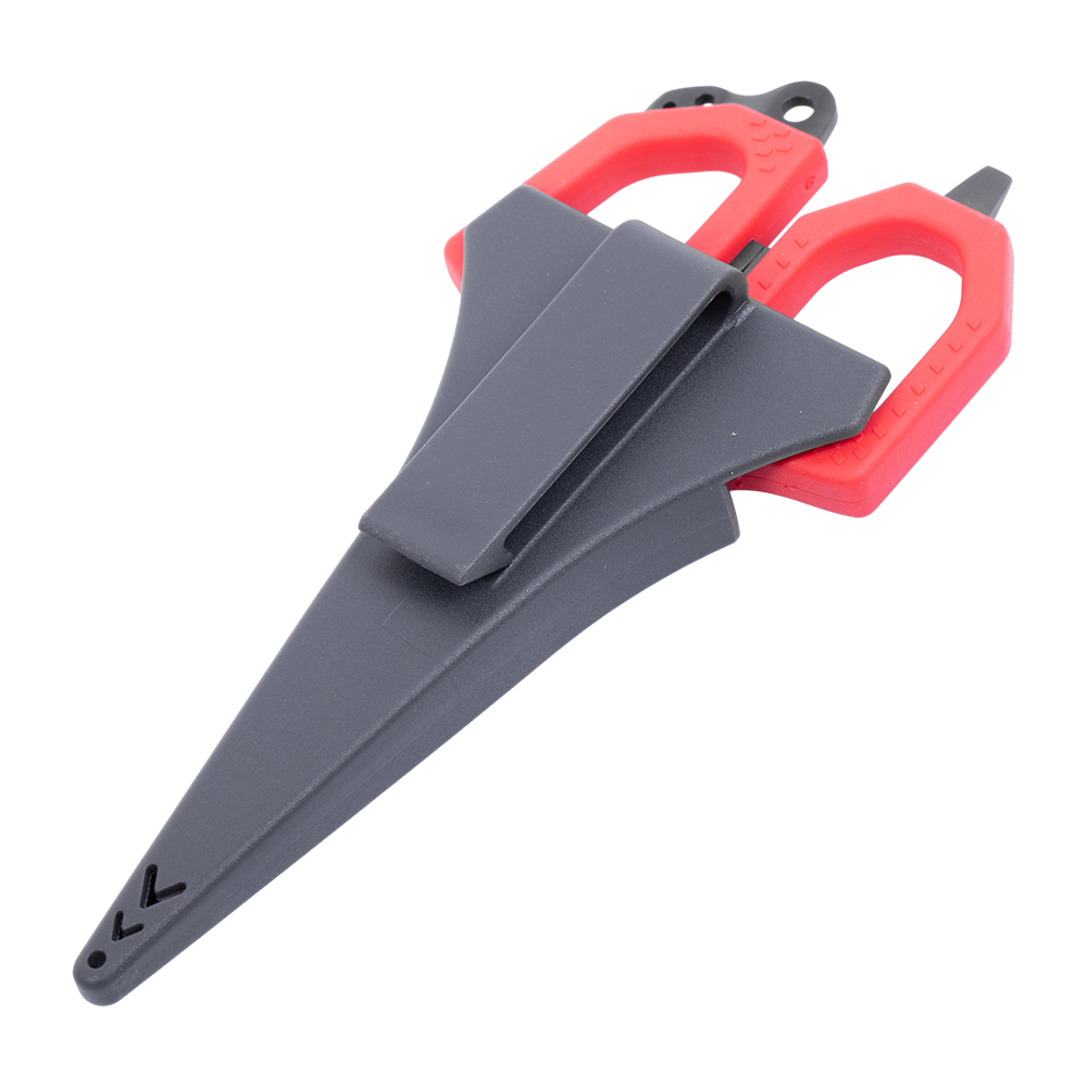 Ножницы рыболовные Kranch длина 16,2см, вес 97гр, цвет (красный). Фото №3