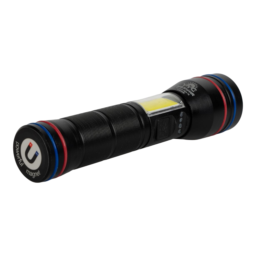 Фонарь ручной (аккумулятор 26650,+COB диод, цифровой индикатор заряда, разъем Type-C, power bank, магнит). Фото №5