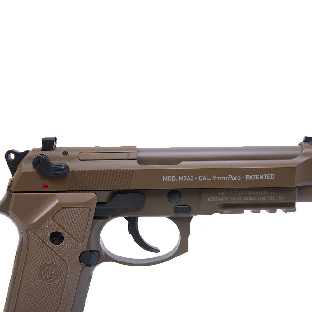 Пистолет пневматический Beretta M9А3 (цвет песок, Blowback, метал, ВВ). Фото №4 Пистолет пневматический Beretta M9А3 (цвет песок, Blowback, метал, ВВ). Фото №4