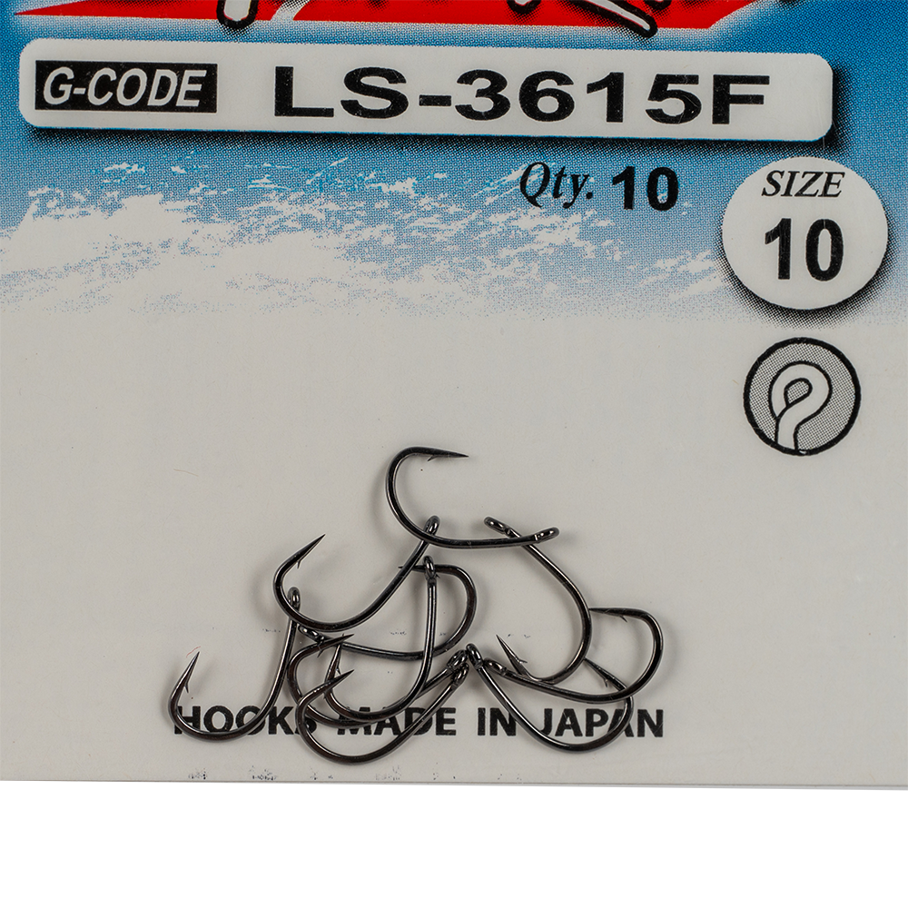 Крючок GAMAKATSU LS-3615F N/L Black №10 (10шт.) (149010) 0024287. Фото №2