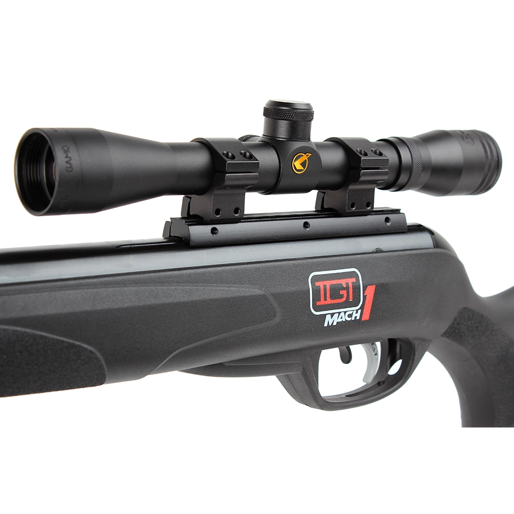 Винтовка пневматическая GAMO Black Bull IGT (переломка, черный пластик, прицел 4x32, 3Дж.), калибр 4,5 мм. Фото №5 Винтовка пневматическая GAMO Black Bull IGT (переломка, черный пластик, прицел 4x32, 3Дж.), калибр 4,5 мм. Фото №5