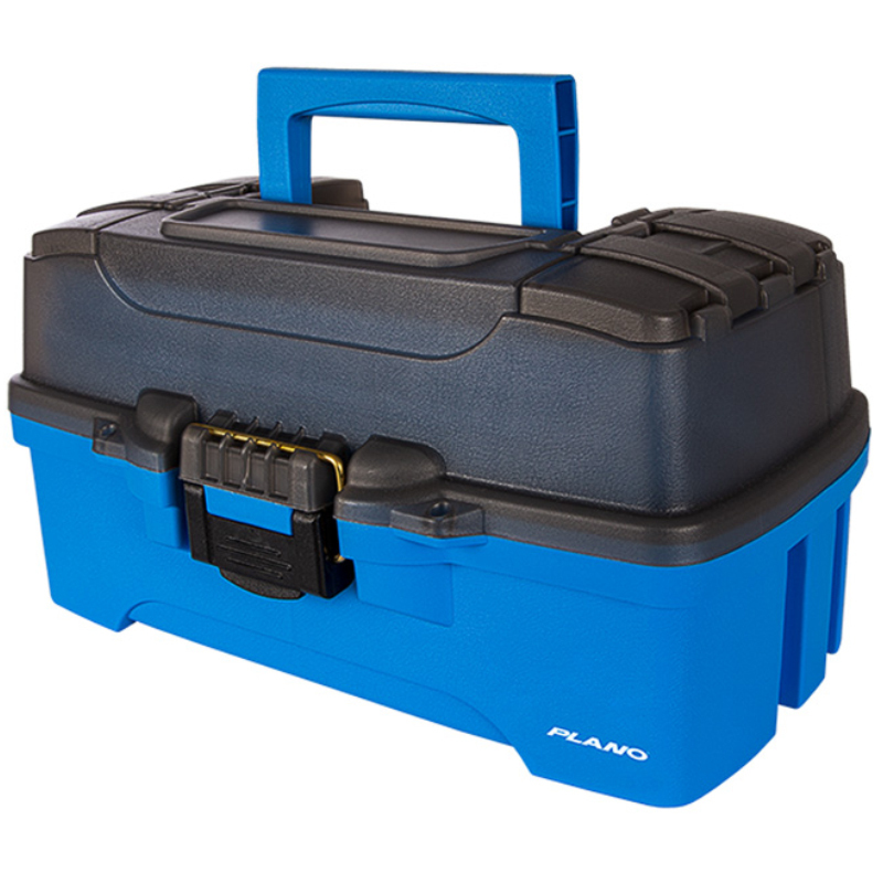 Ящик Plano 6231 с 3-х уровневой системой хранения приманок и 2 боковыми отсеками на крышке ярко-синий. Фото №1