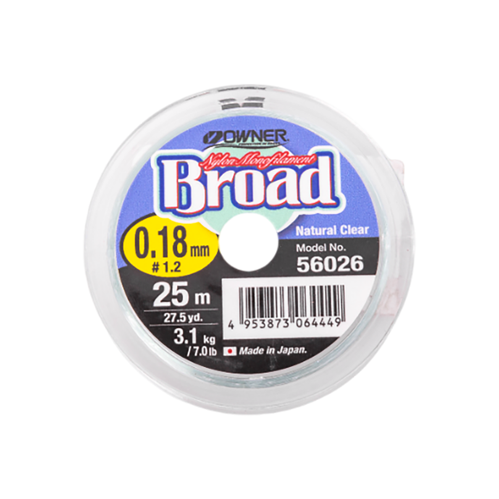 Леска Owner Broad 25м 0,18мм. Фото №1