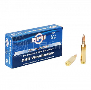 Патрон нарезной PARTIZAN калибр 243 WIN SP 5,8 гр. (в пачке 20 шт.). Фото №2