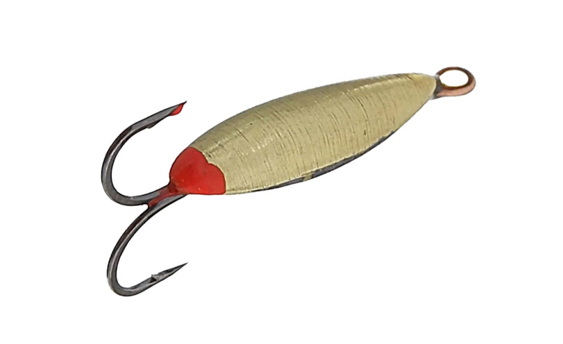 Блесна зимняя "Дивенская" 1,5гр. (латунь+CH) 2 крючка. (пирс) (10шт). Фото №1