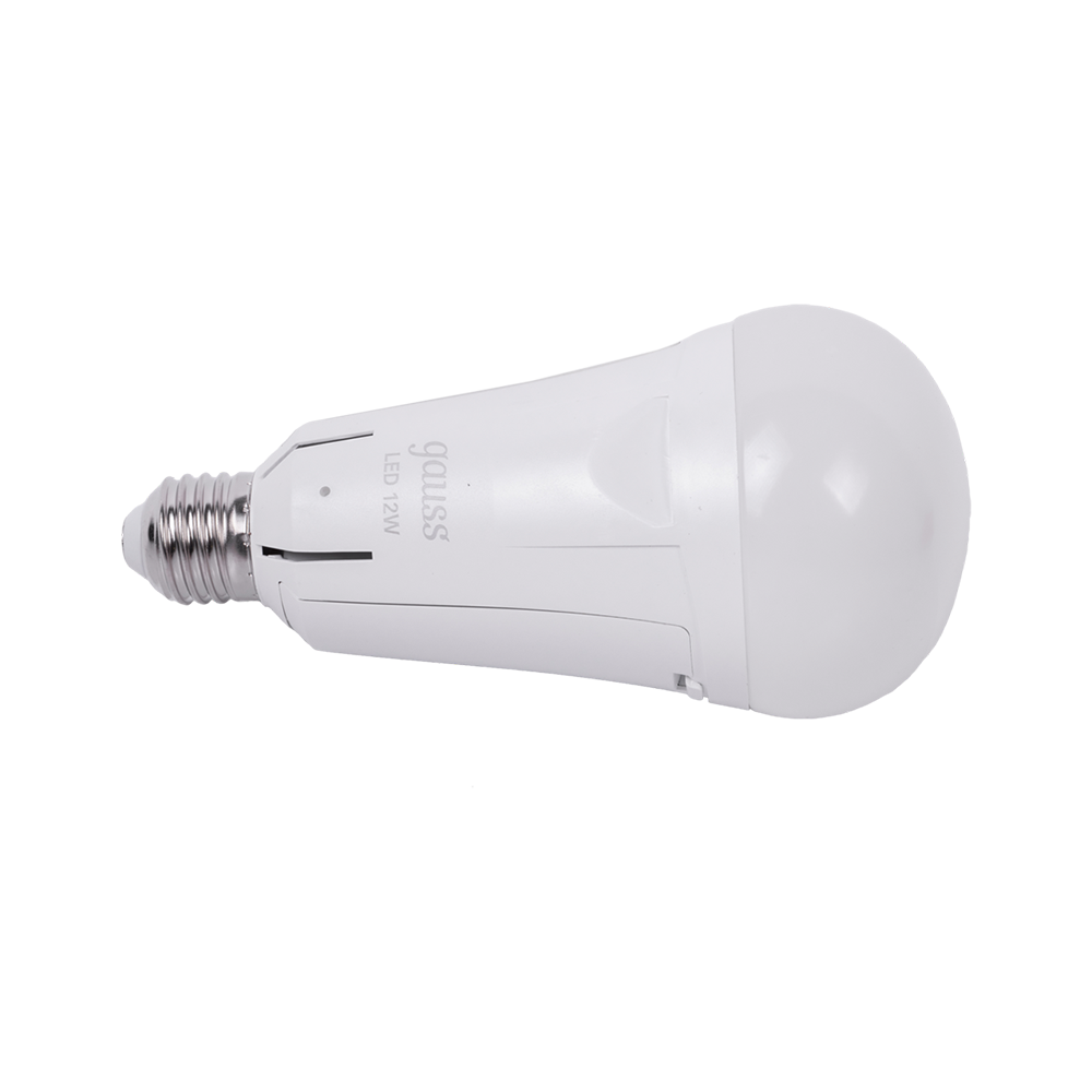 Лампа Gauss A80 12W 900lm 4100K Е27 авар. с Li-Ion аккумулятором LED 1/5/50. Фото №2 Лампа Gauss A80 12W 900lm 4100K Е27 авар. с Li-Ion аккумулятором LED 1/5/50. Фото №2