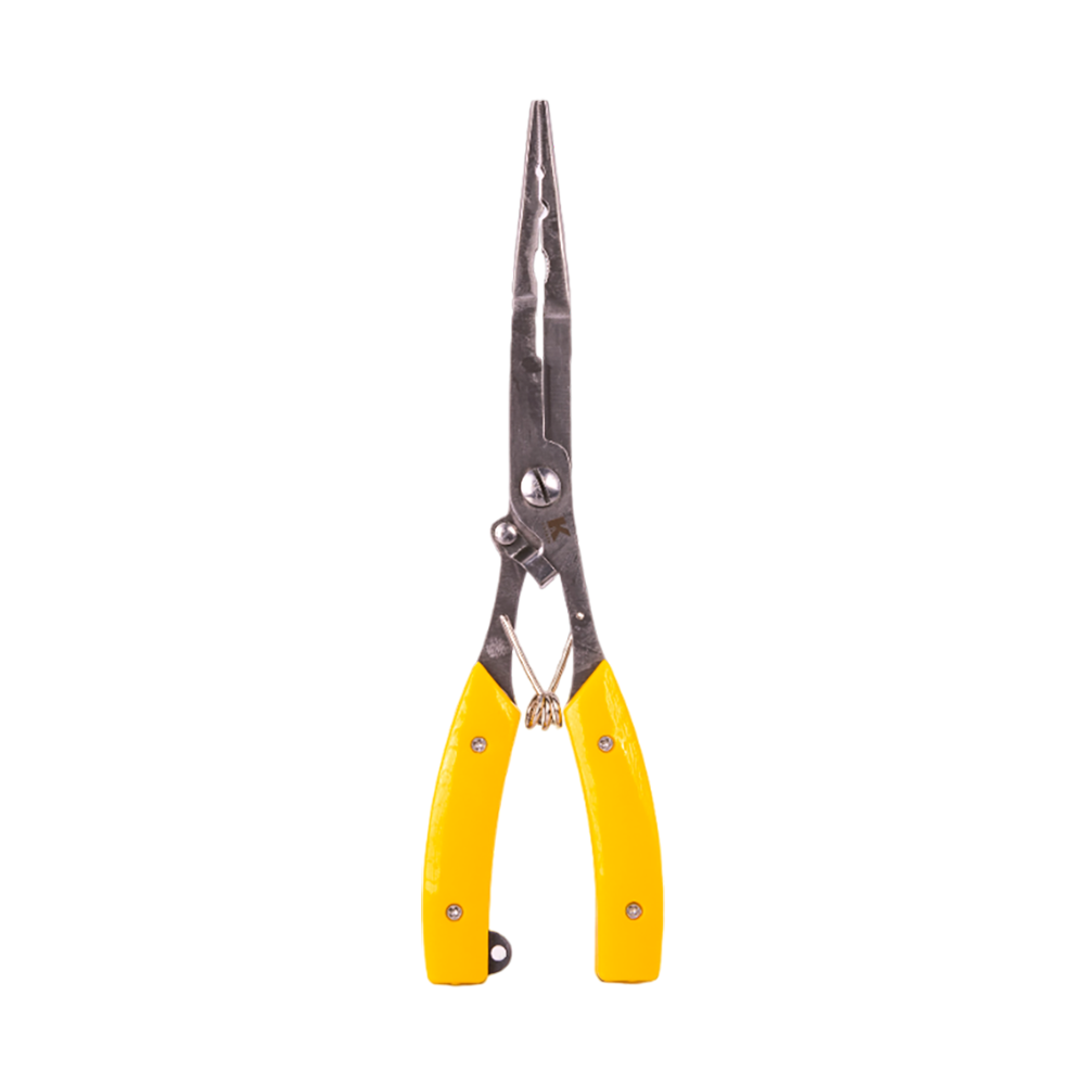 Плоскогубцы рыболовные Kranch длина 20,5см, вес 155гр, желтый. Фото №1