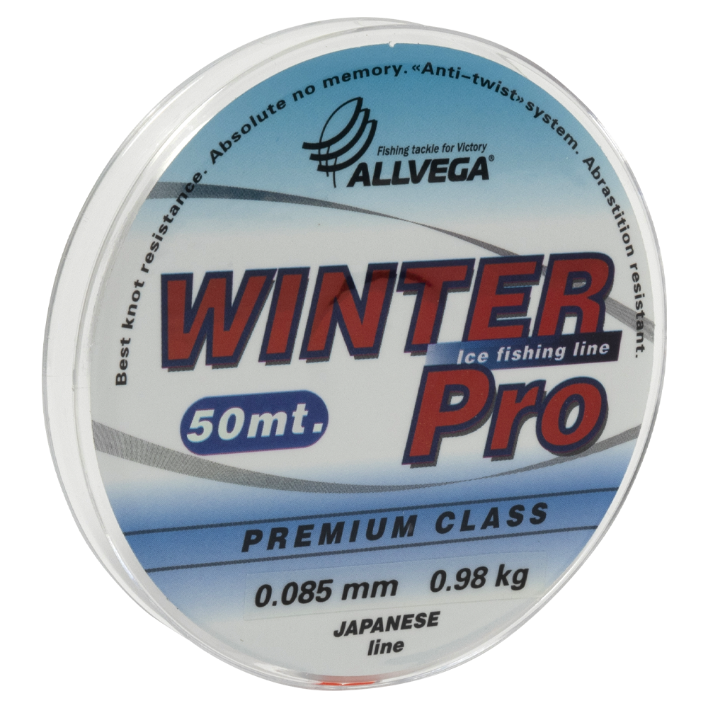 Леска ALLVEGA поводковая «Winter Pro» 50m 0.085mm (0.98кг) прозрачная (WPRO5085). Фото №2 Леска ALLVEGA поводковая «Winter Pro» 50m 0.085mm (0.98кг) прозрачная (WPRO5085). Фото №2