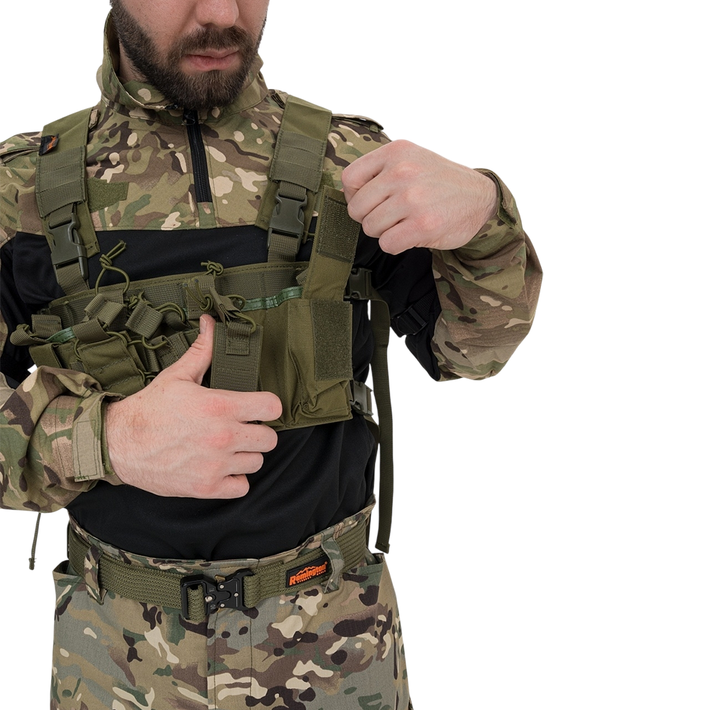 Разгрузка Remington нагрудная тактическая с подсумкой Rifle Tactical Vest Army Green. Фото №3