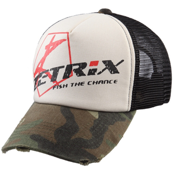 Бейсболка Zetrix Cap ZC-1601 Camo Beak, Black Mesh (черная сетка-камуфлированный козырек). Фото №1