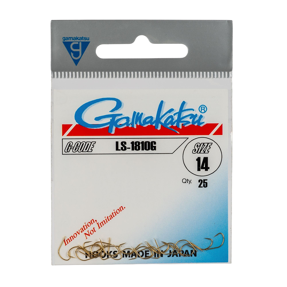Крючок Gamakatsu Hook LS-1810G Gold №14. Фото №1