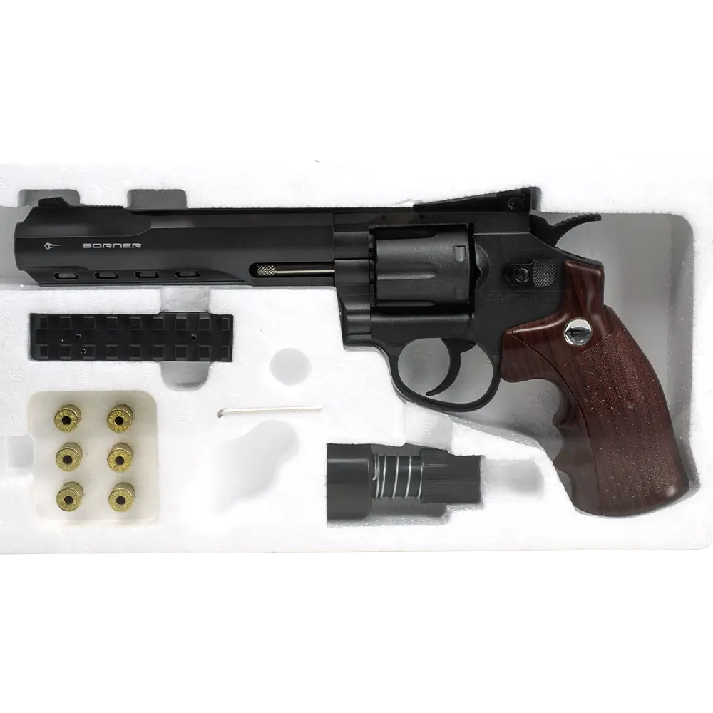 Револьвер пневматический BORNER Super Sport 702, калибр 4,5 мм (с картриджи 6 шт.). Фото №5 Револьвер пневматический BORNER Super Sport 702, калибр 4,5 мм (с картриджи 6 шт.). Фото №5
