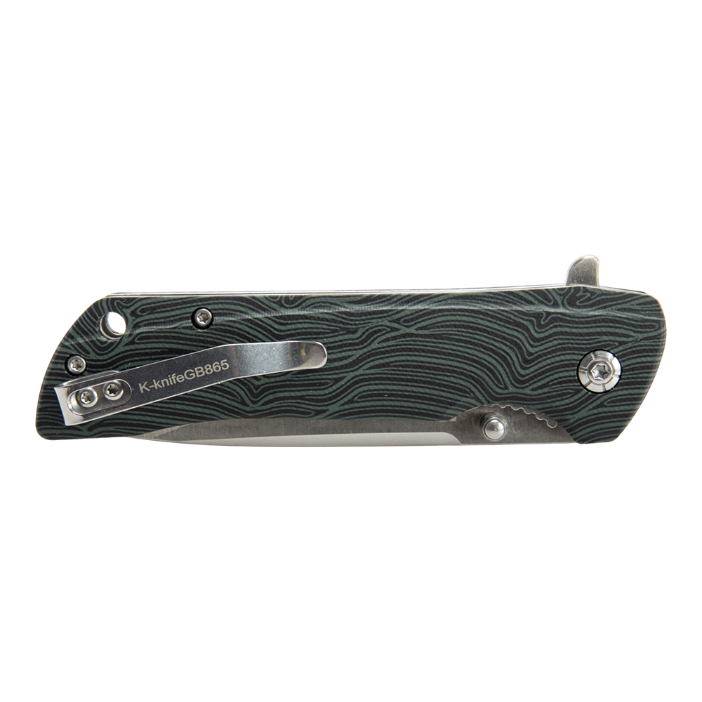 Нож складной Kranch GB-865, клинок AUS8, рукоять G10 green and black. Фото №3 Нож складной Kranch GB-865, клинок AUS8, рукоять G10 green and black. Фото №3