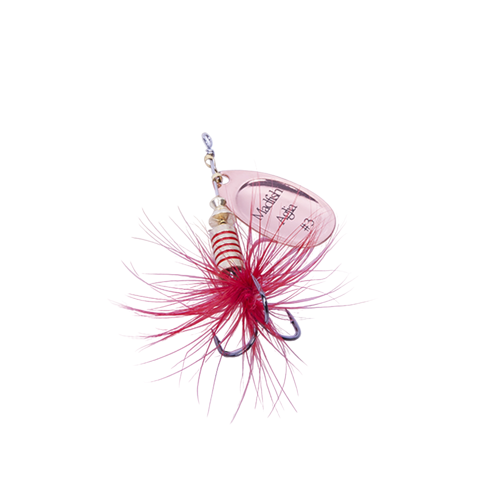 Блесна вращающаяся MADFISH Aglia №3, 6,5гр, цвет (Copper-red-dot). Фото №4