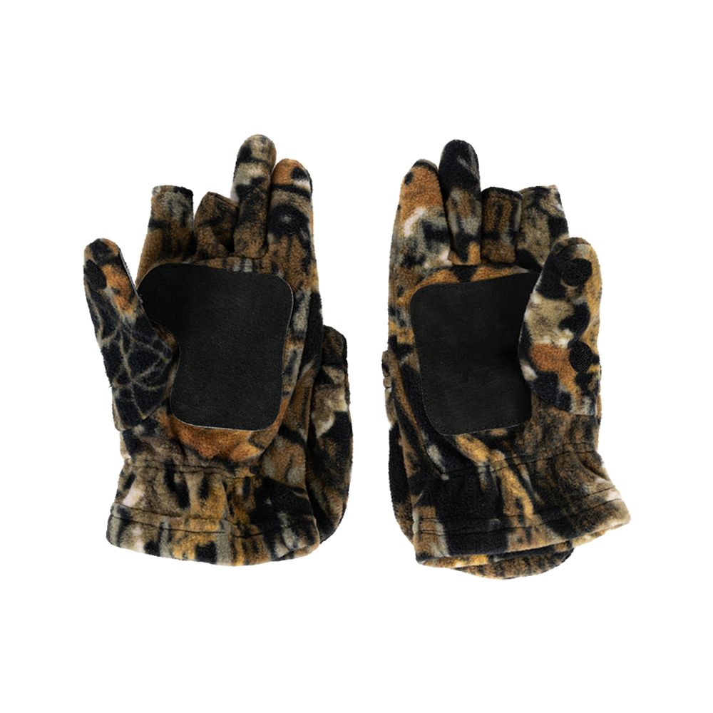 Перчатки охотника-рыбака утепленные (уп. 5шт) /флис/темный лес (30). Фото №3