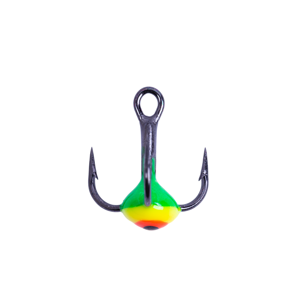 Крючок-тройник для приманок Lucky John с каплей размер 008 цвет GYRG (11). Фото №2 Крючок-тройник для приманок Lucky John с каплей размер 008 цвет GYRG (11). Фото №2