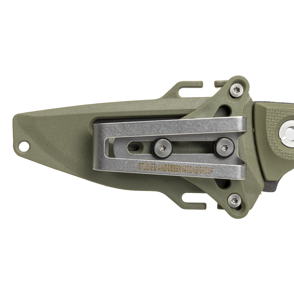 Нож складной "SOG" FX17Н, клинок нерж. сталь черный, рук-ть G10 (зеленый) (Ярхант). Фото №4 Нож складной "SOG" FX17Н, клинок нерж. сталь черный, рук-ть G10 (зеленый) (Ярхант). Фото №4