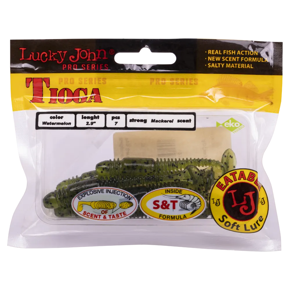 Виброхвост Lucky John Pro Series Tioga 2,9" 75мм, (7шт. упак.) цвет PA01. Фото №5 Виброхвост Lucky John Pro Series Tioga 2,9" 75мм, (7шт. упак.) цвет PA01. Фото №5