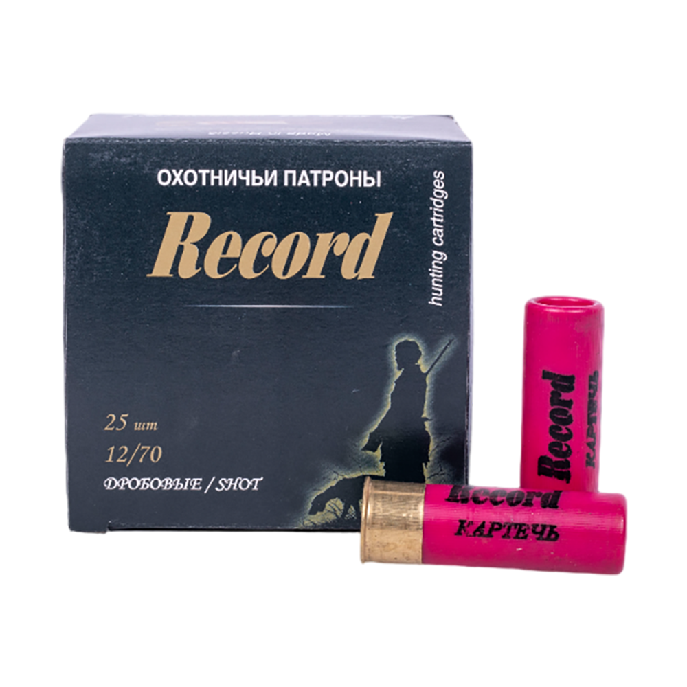 Патрон Рекорд 12/70 картечь 8 (в пачке 25 шт.) (в коробке 250 шт.). Фото №2 Патрон Рекорд 12/70 картечь 8 (в пачке 25 шт.) (в коробке 250 шт.). Фото №2