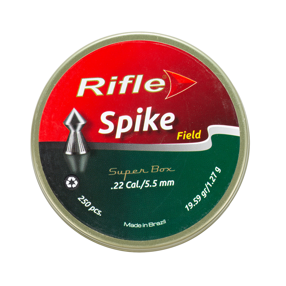 Пуля пневматическая RIFLE Field Series Spike 5,5 мм. 1,27 гр. (250 шт. в банке). Фото №1 Пуля пневматическая RIFLE Field Series Spike 5,5 мм. 1,27 гр. (250 шт. в банке). Фото №1