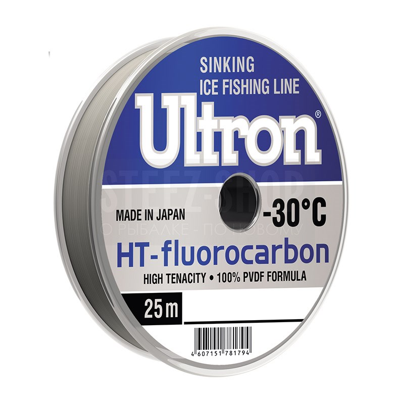 Леска ULTRON Fluorocarbon 0,22мм 25м 5,0кг. Фото №2