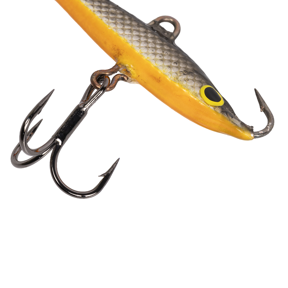 Балансир Kuusamo Tasapaino 50мм, 7гр, цвет (BL/S/FO-R) с тройником. Фото №2