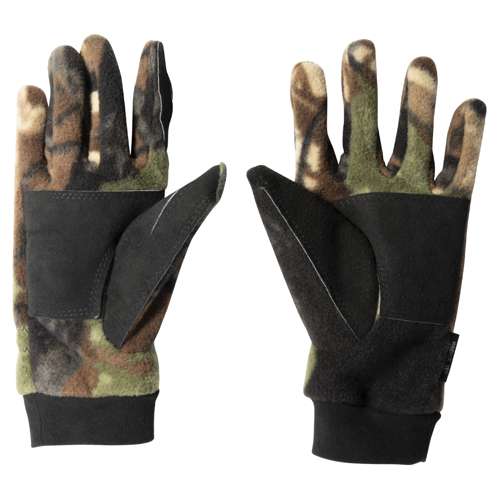 Перчатки Хольстер охотника с кожаными накладками / флис / темный лес. Фото №2 Перчатки Хольстер охотника с кожаными накладками / флис / темный лес. Фото №2