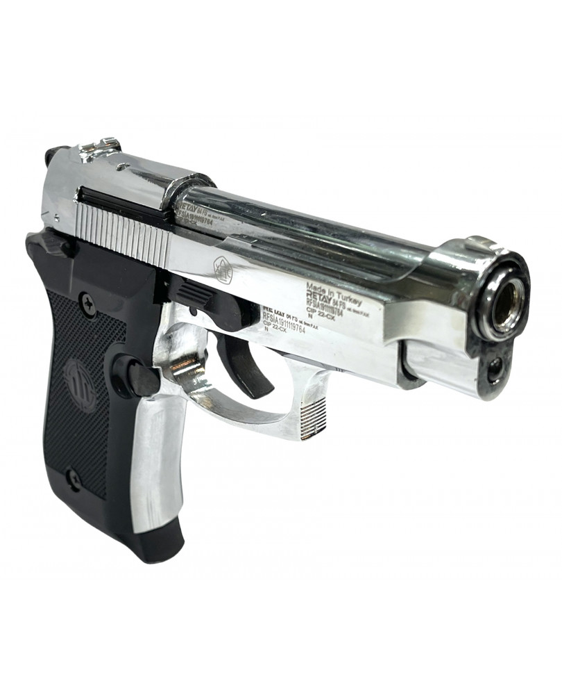 Пистолет охолощенный RETAY MOD84, (Beretta), Никель, калибр 9mm. P.A.K. Фото №5