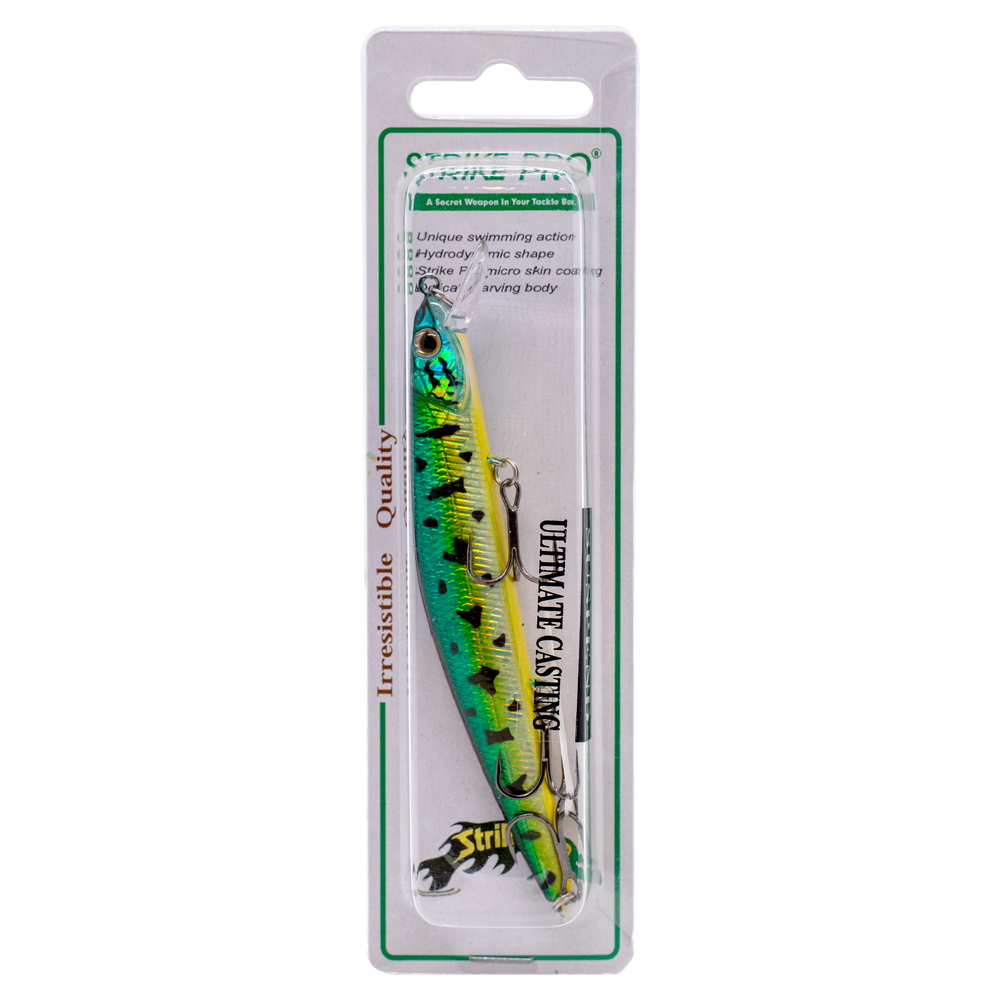 Воблер Strike Pro Montero Minnow 110 SP нейтральный 11см 13,6гр заглубление 0.8м -1.6 м (EG-190C-SP#945V). Фото №3 Воблер Strike Pro Montero Minnow 110 SP нейтральный 11см 13,6гр заглубление 0.8м -1.6 м (EG-190C-SP#945V). Фото №3
