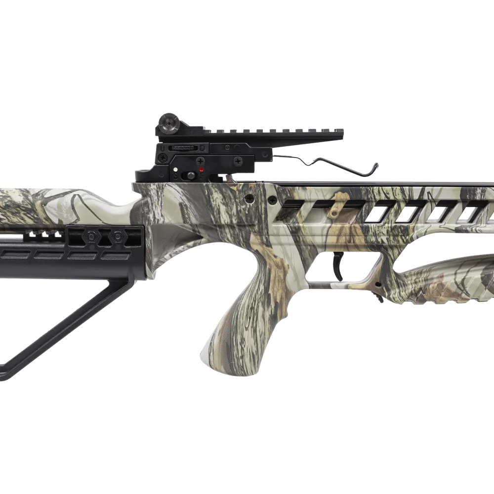 Приклад для арбалета Man Kung XB21, рекурсивный, god camo, кивер, стрелы 4 шт., прицел, крепеж. Фото №2