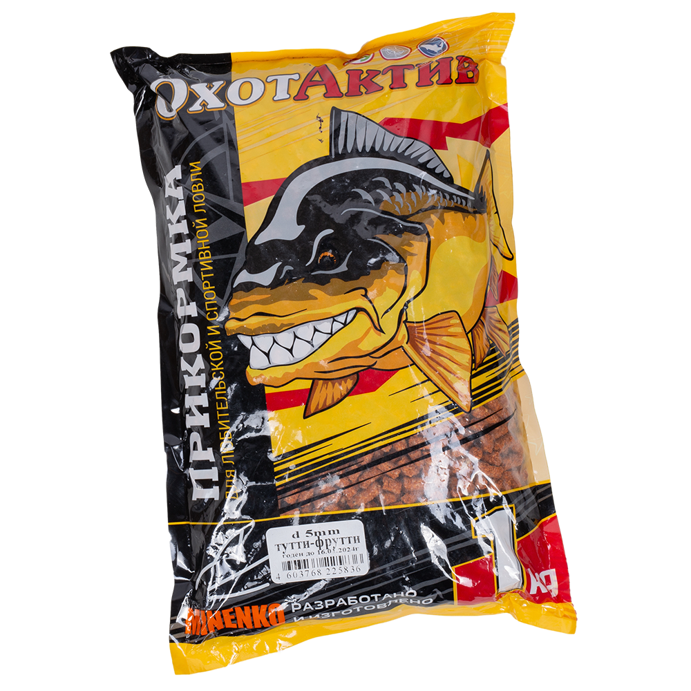 Гранулы «ОхотАктив» 5мм, Тутти-Фрутти (1кг) Classic. Фото №1