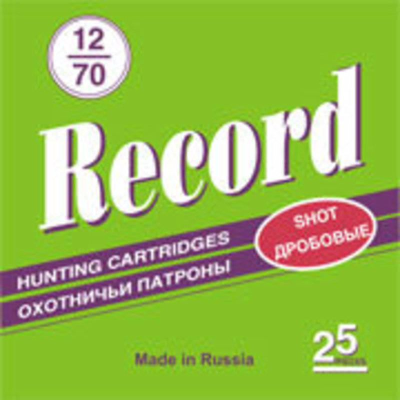 Патрон Рекорд 12/70 картечь 5.25 мм (пачка 25 шт.) (в коробке 250 шт.). Фото №2 Патрон Рекорд 12/70 картечь 5.25 мм (пачка 25 шт.) (в коробке 250 шт.). Фото №2