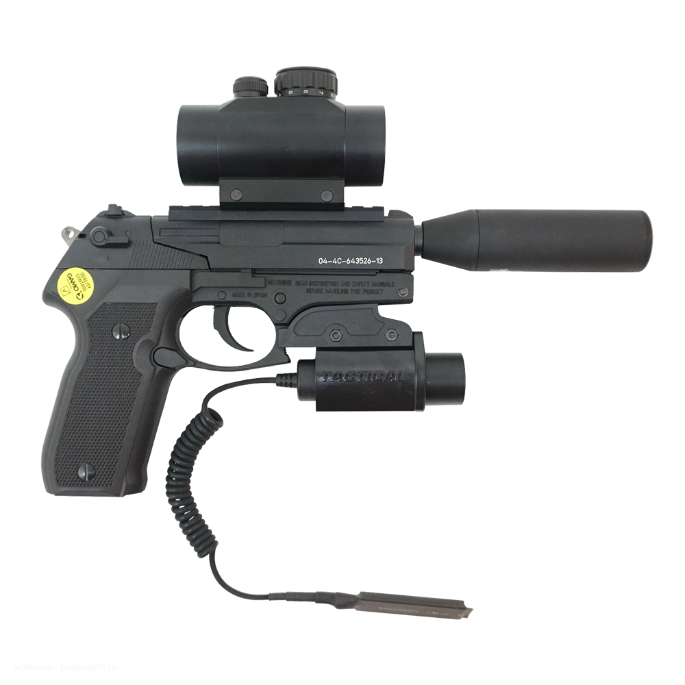 Пистолет пневматический GAMO PT-80 Tactical, калибр 4,5 мм. Фото №1