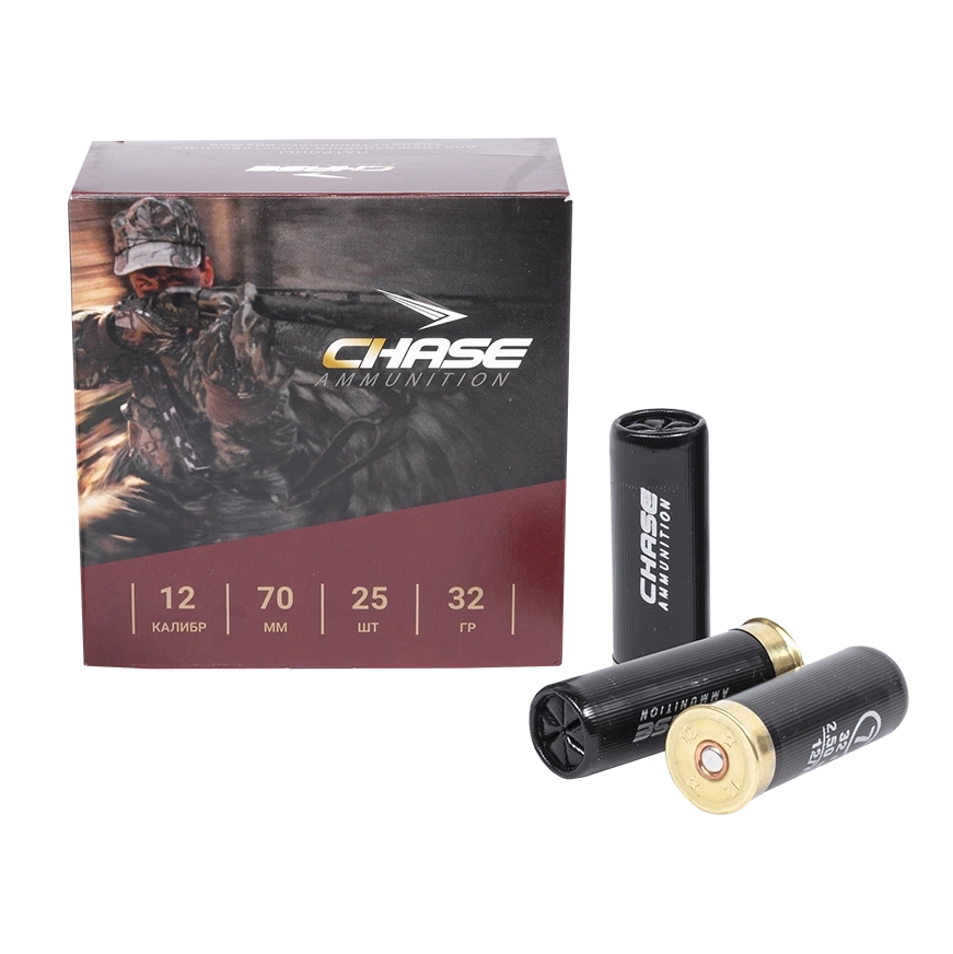 Патрон CHASE 12/70 дробь № 000, 32 гр. (в пачке 25 шт.) (в коробке 250 шт.). Фото №2