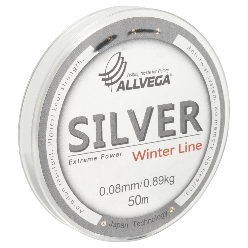 Леска ALLVEGA "Silver" 0.08мм (50м) (0,89кг) (серебристая) (SIL50008). Фото №2