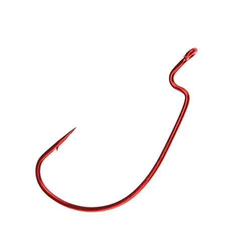 Крючок офсетный Owner 5109 Red №1/0 J-Light Hook (6шт.). Фото №2