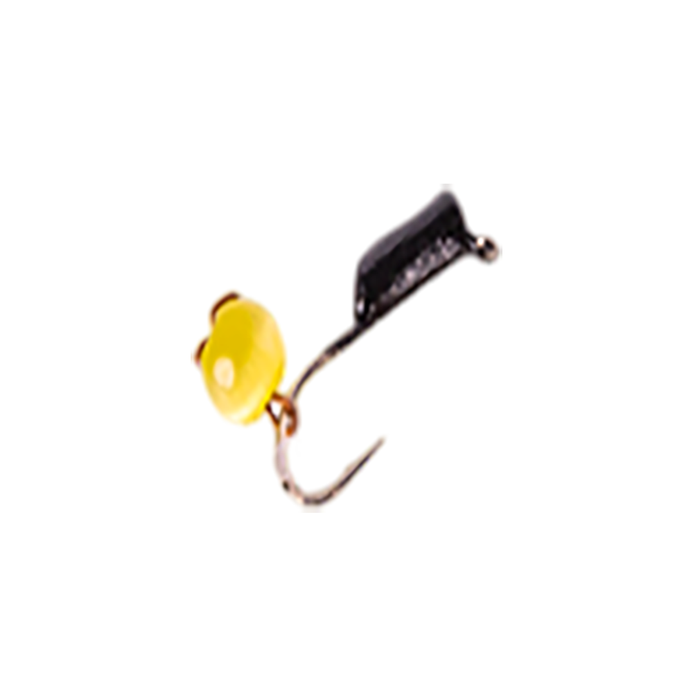 Мормышка вольфрамовая Trye Weight черная "Кошачий глаз" d2,0мм подвес, желтый (10шт). Фото №1 Мормышка вольфрамовая Trye Weight черная "Кошачий глаз" d2,0мм подвес, желтый (10шт). Фото №1