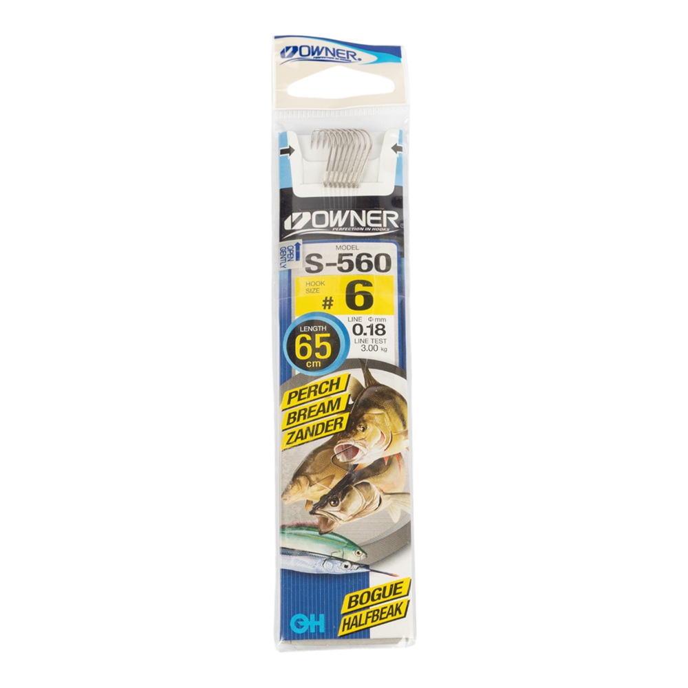 Крючок с поводком Owner S-560 6-0.18. Фото №1