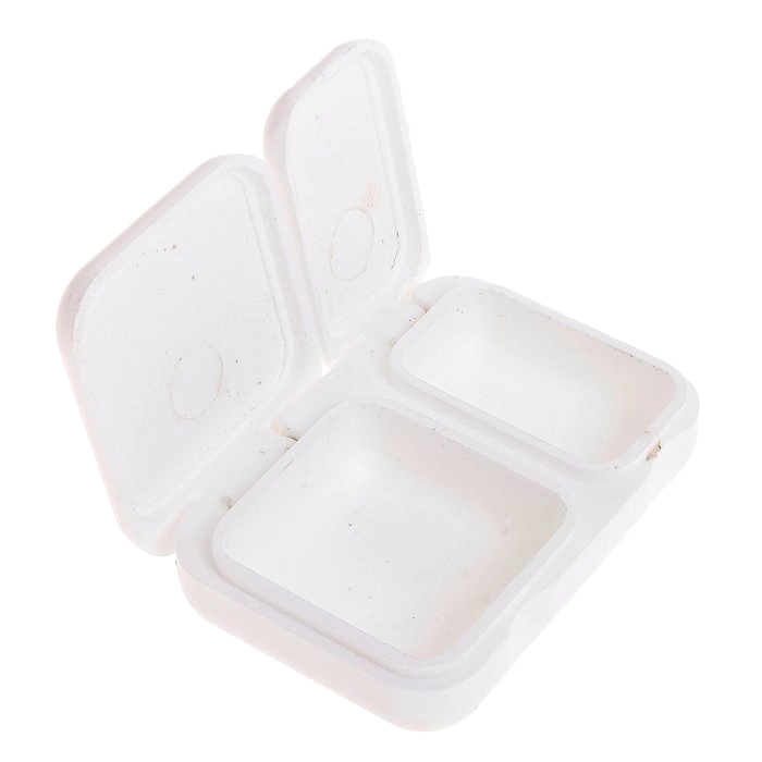 Мотыльница ЭКСТРА 37 прямоугольная большая 2-х секционная 7х6х3см. Фото №2