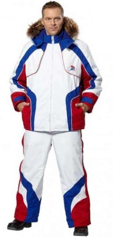 Костюм зимний "Эльбрус" (сине-красный) р.64-66. Фото №1