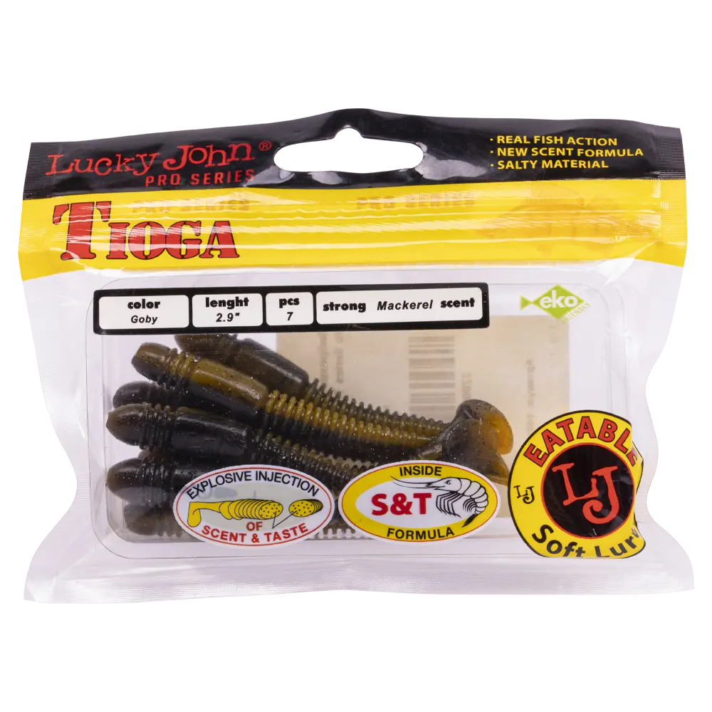 Виброхвост Lucky John Pro Series Tioga 2,9" 75мм, (7шт. упак.) цвет T45. Фото №5