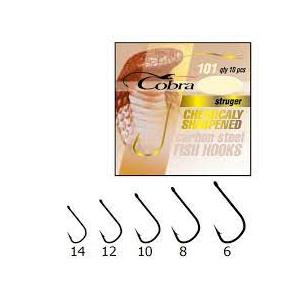 Крючки Cobra STRUGER серия 101NSB размер 006 10шт. Фото №1