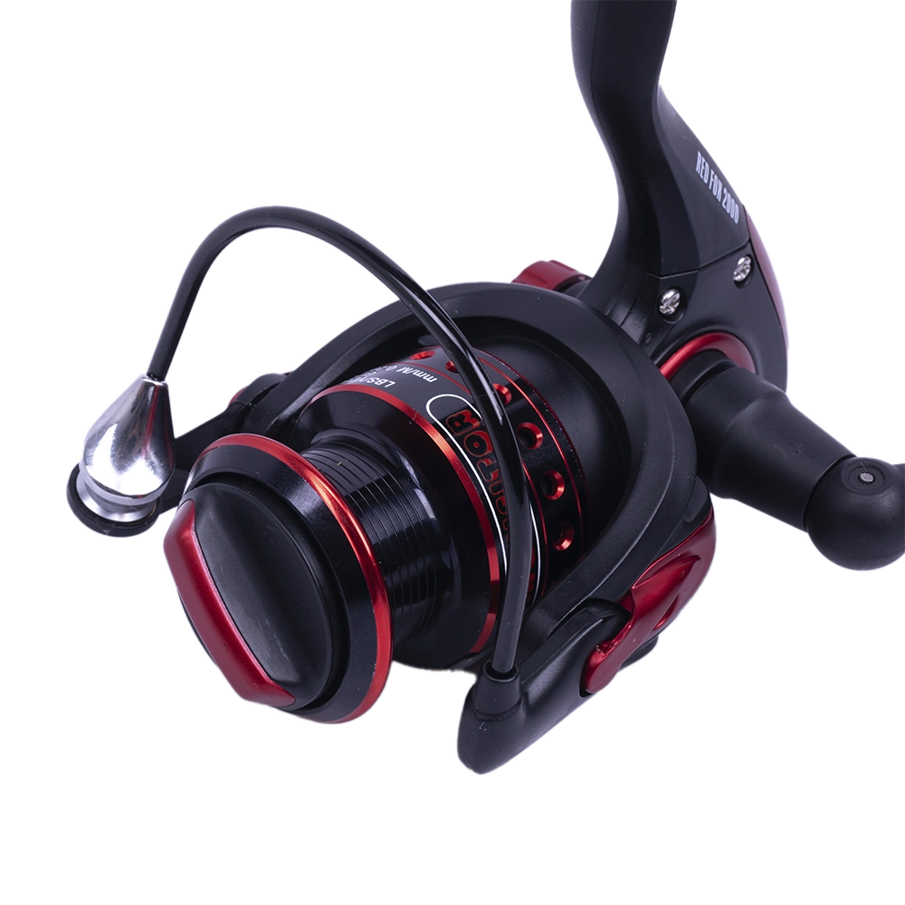 Катушка Inquisitor Red Fox 2000 (Красная 5.1:1,9+1 подшипников+шпуля). Фото №7