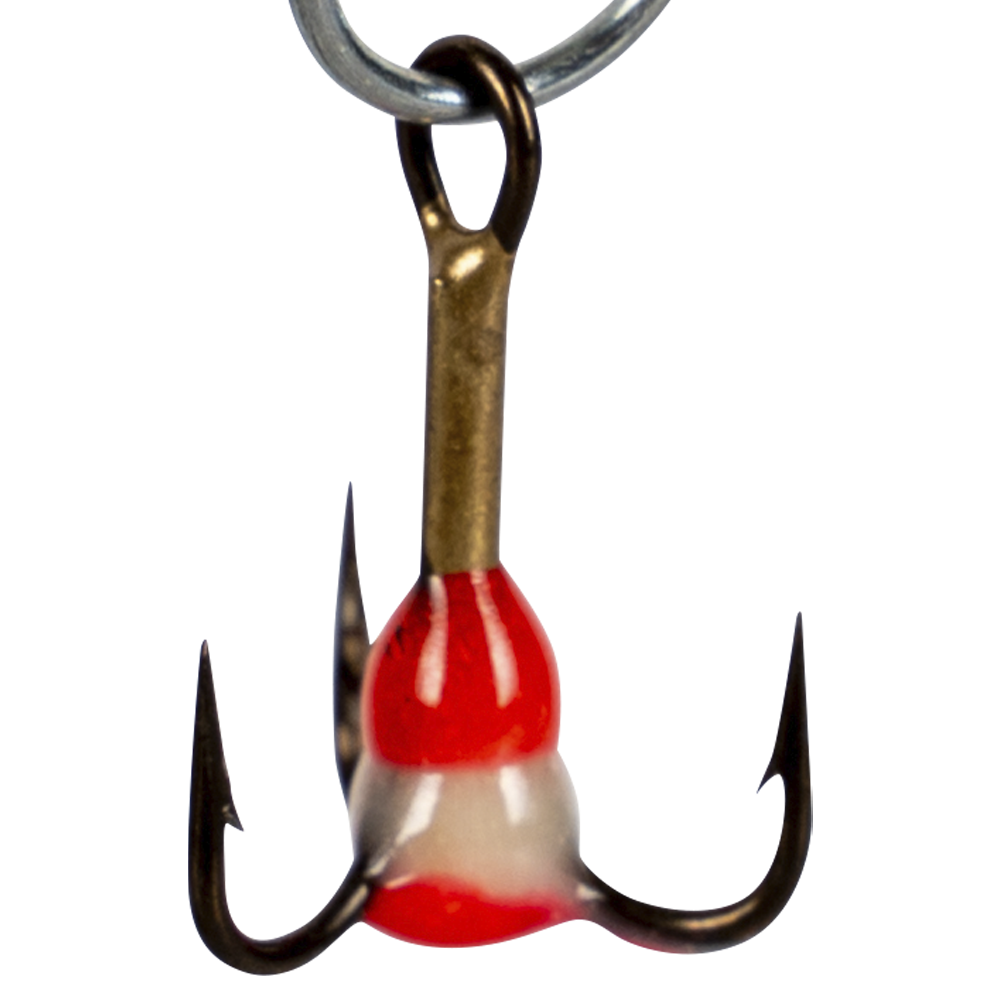 Крючок-тройник для приманок  Lucky John с каплей цвет. разм010/RFR. Фото №2