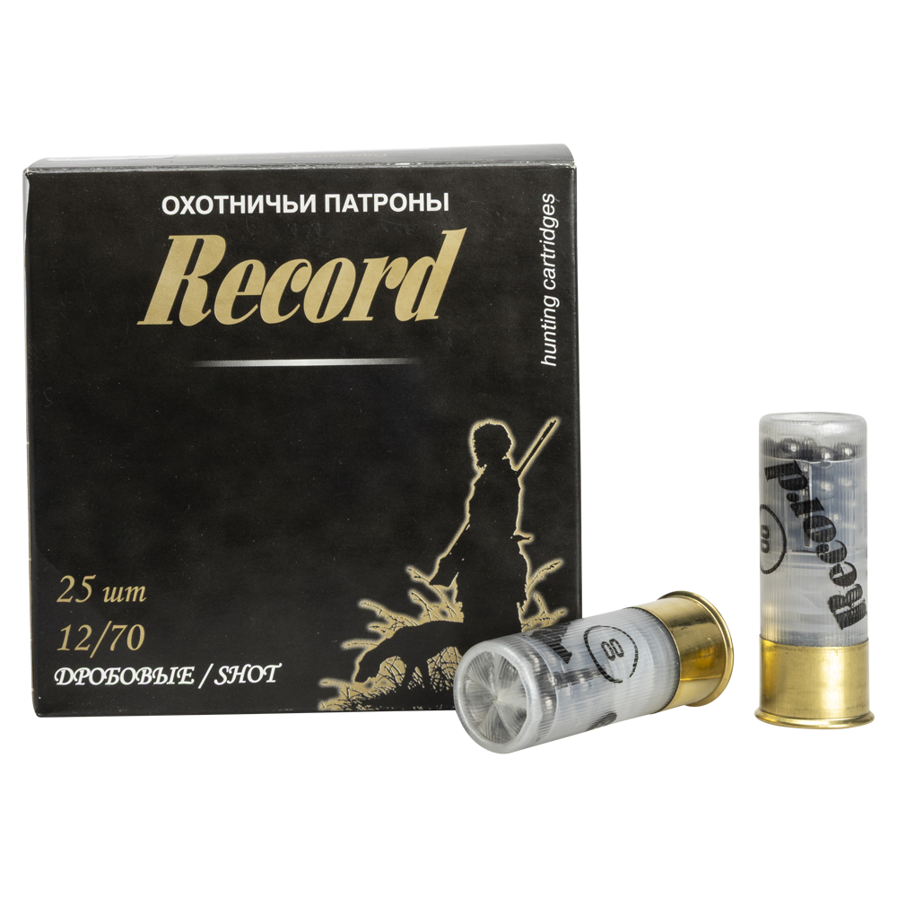 Патрон "Рекорд " п/к 12/70 №00 32 гр. NEW (пачка 25 шт, короб., 250). Фото №1 Патрон "Рекорд " п/к 12/70 №00 32 гр. NEW (пачка 25 шт, короб., 250). Фото №1
