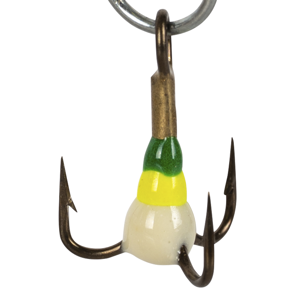 Крючок-тройник для приманок  Lucky John с каплей цвет. разм010/GYF. Фото №2