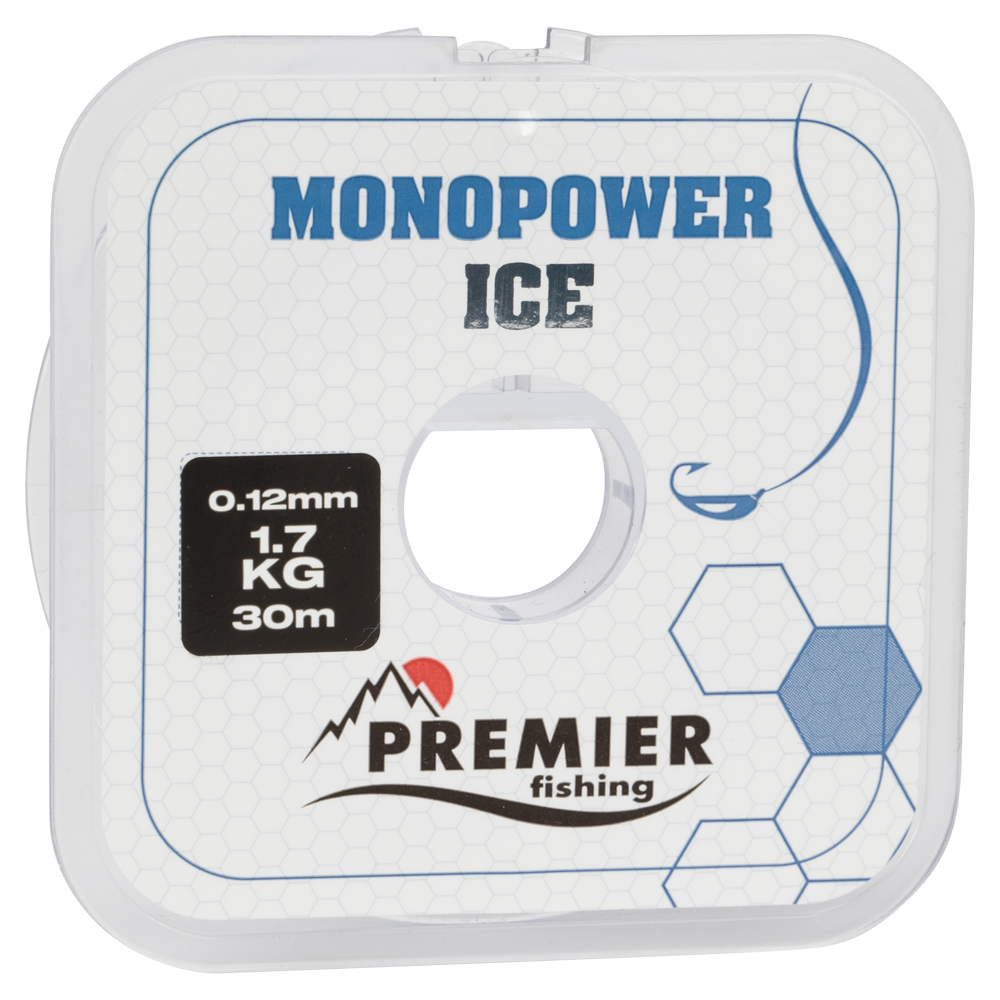 Леска MONOPOWER ICE 0,12mm/30m Clear Nylon PREMIER fishing (PR-MI-T-012-30). Фото №1 Леска MONOPOWER ICE 0,12mm/30m Clear Nylon PREMIER fishing (PR-MI-T-012-30). Фото №1