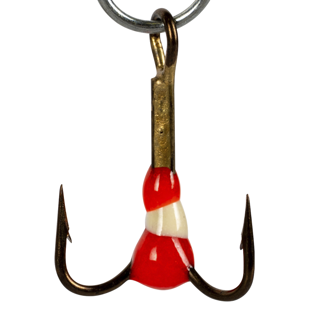 Крючок-тройник для приманок  Lucky John с каплей цвет. разм008/RFR. Фото №2