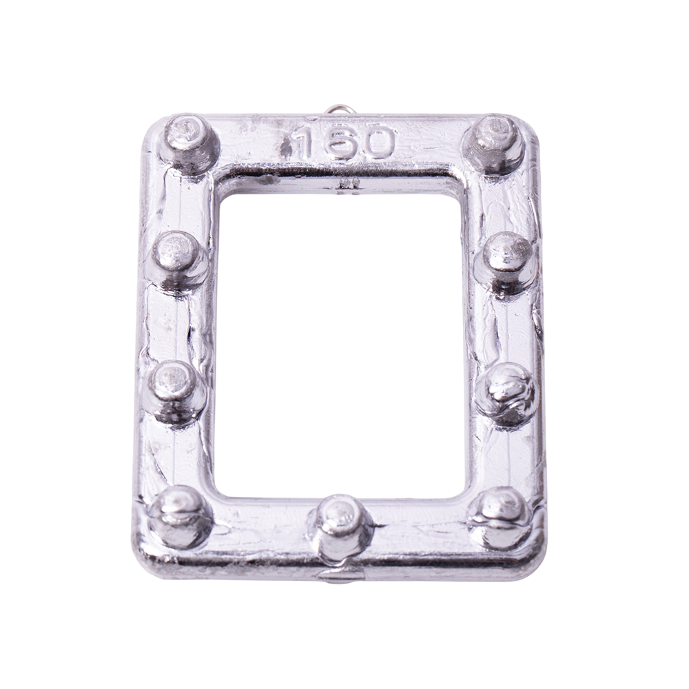 Груз "Рамка" с шипами и ушком 160гр.. Фото №1